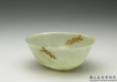 图片[2]-Jade oval bowl decorated using the gold paste painting technique. India-China Archive